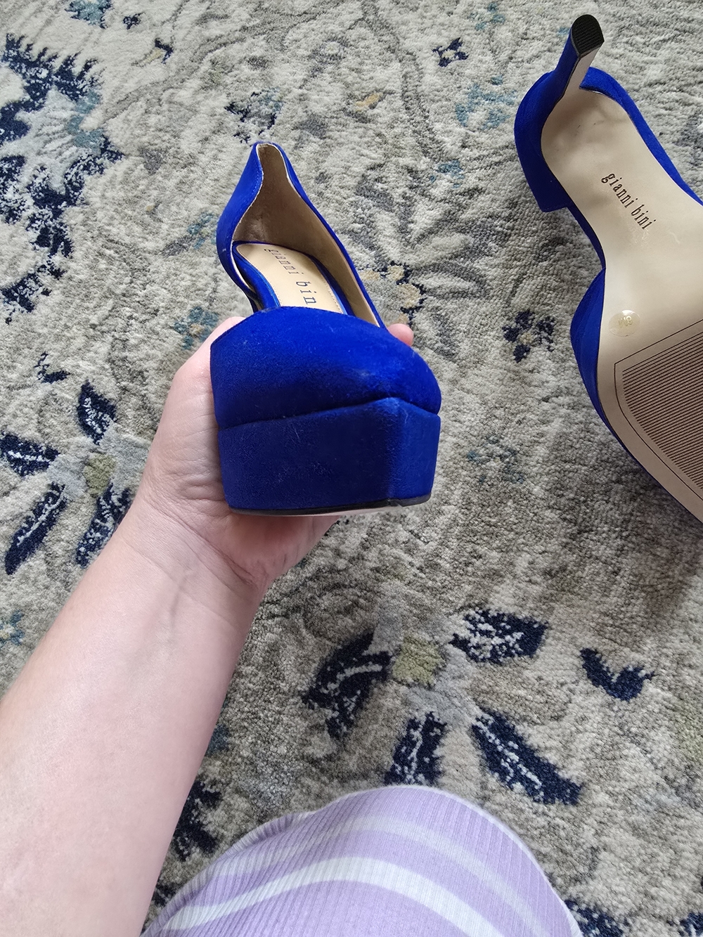 Gianni Bini Cobalt Blue Pointed Toe D'Orsay Pumps - Picture 5 of 10